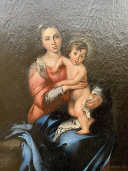 18. století. Italská škola. Madona s dítětem. Starý mistr. S - 2