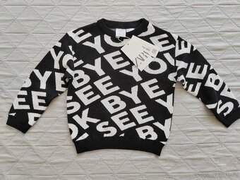 Nový svetr Zara Baby Intarsia Black White vel. 3-4 roku - 2