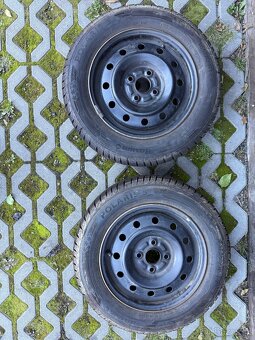 4x disk 5Jx14 4x100 ET45 54 + 2x pneumatiky Barum Polaris 5 - 2
