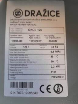 Bojler drazice OKCE 125 - 2