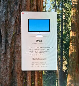 iMac 27” 5K 2019/32GB RAM/Intel i5/GPU 8GB/512GB SSD/Záruka - 2