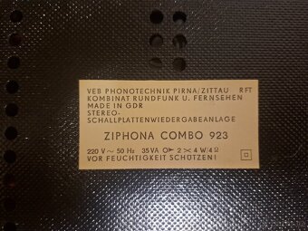 Retro gramofon RFT ziphona combo 923 - 2