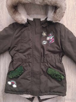 Dívčí parka/kabát s beránkem 104 - 2