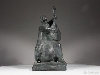 Gregor KRUK (1911-1986) Bandura hráč Ukrajina bronzová plast - 2
