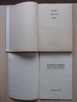 A. Houžvička - NORMY TEPLÝCH JÍDEL r. 1968 + dvě další - 2