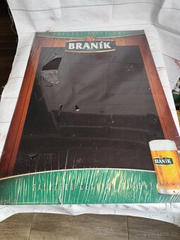 VELKÁ LISOVANÁ PLECHOVÁ CEDULE Branik MENU HOSPODA NOVA 58 - 2