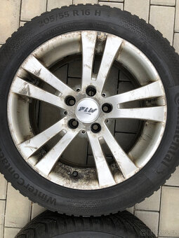 Alu kola R16, 5x112, zimni pneu continental 205/55 R16 - 2