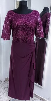 48+52 NOVÉ plesové šaty FIALOVÉ - 2