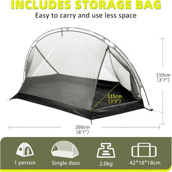 NOVÝ stan Forceatt, 1 osoba, 2 kg - 2