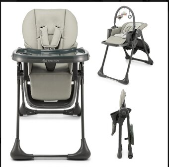 KINDERKRAFT židlička jídelní Tummie Grey - 2