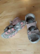Prodám dívčí sandálky Santé vel.29, růžovo-šedé - 2