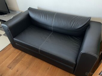 Rozkládací sedačka - Ikea ASKEBY černá - zánovní - 2