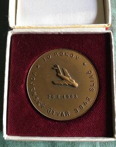 Plaketa medaile VÚ 3842 Sliač 1963 MIG - 2