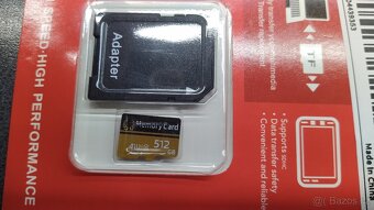 NOVÉ MicroSD Paměťové karty 512GB,256GB + Adaptér - 2