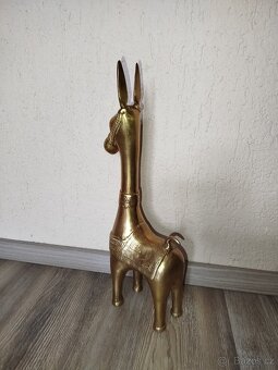Starožitná mosazná soška - Dhokra art - 2