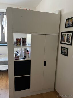 Patrová vyvýšená postel se skříní - 2