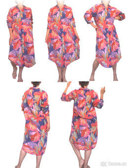 Tropické letní košilové šaty - 2