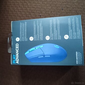 Prodám myš Logitech G305 modrá bezdrátový - 2
