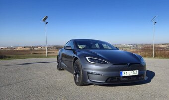 Tesla S, LR, 26 tis. km, tov. záruka, krémová kůže, yoke - 2