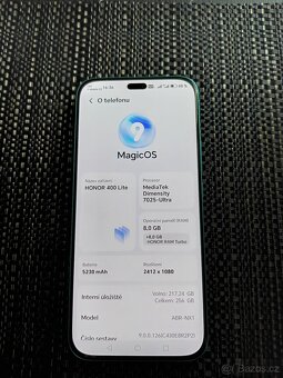 Prodám Honor 400 5G 8+8 GB Rám Paměť 256 GB Nový Záruka - 2