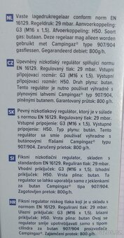 Regulační kohoutek Campingaz 29MBAR NOVÝ - 2