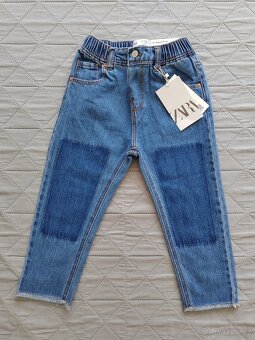 Nový Džíny Zara Mom Fit Color Block vel. 3-4 roku (104cm) - 2