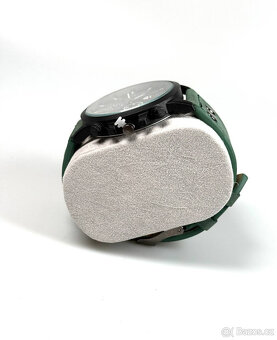 Pánské hodinky Lian Du se zeleným koženým řemínkem - 2