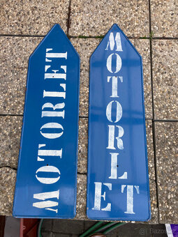 Cedule 2 kusy,  staré MOTORLET za 1.000 kč - 2