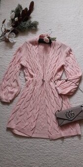 Yes Style meruňkový dlouhý kardigan - 2