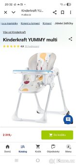 Jídelní židlička Kinderkraft Yummy - 2