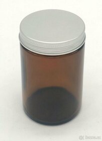 Lékovka válcovitého tvaru z hnědého skla o objemu 100 ml. - 2