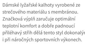 Dámské lyžařské kalhoty zn.Trimm vel.XL + - 2