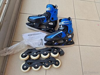 nastavitelné brusle 2v1 - inline + lední - 37-40 - 2