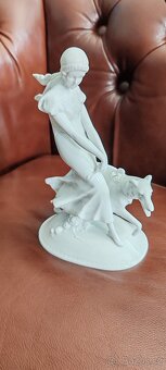 starožitná porcelánová soška, art deco - 2