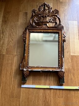 Starožitné dřevěné zrcadlo - 2