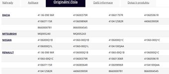 Brzdove deticky - Dacia Duster, Renaul Meane, cenic - 2