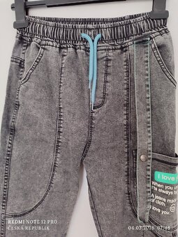 Džíny a joggery pro kluka 8-10 let - 2