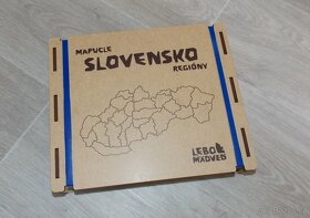 Dřevěné puzzle mapa Slovenska - Regiony - 2
