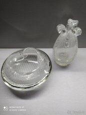 Váza + popelník - Harrtil sklo 1955 - 2