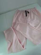 měkké růžové pyžamové kalhoty tepláky - 2