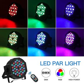 Led par reflektor-36 led RGB-Sound /DMX -dálkové ovládání - 2
