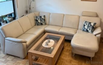 Kožená sedací souprava s úložným prostorem, 4436 - 2