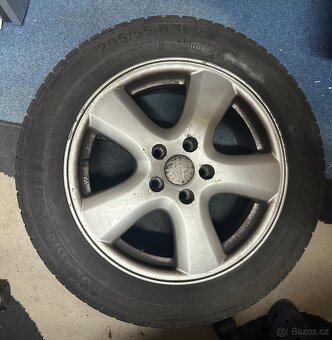 4x ALU disky 6.5Jx16H2 ET43 + pneu 205/55R16 - 2
