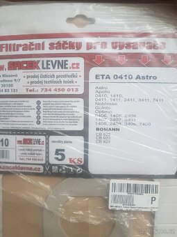 Náhradní sáčky do vysavače ETA ASTRO - 2