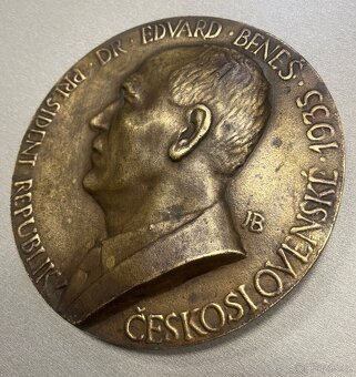 Bronzová plaketa Edvard Beneš - 2