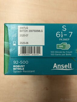 Ansell touchntuff 92-500 rukavice 100 ks nitrilové - 2