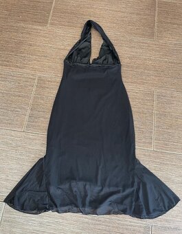 Dívčí společenské šaty do tanečních za krk, černé, vel. 34 - 2