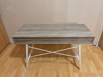 Psací stůl ABBETVED 48×120, světlý dub/bílá - 2