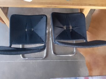 1 houpací židle chrom+ umělý výplet - 2