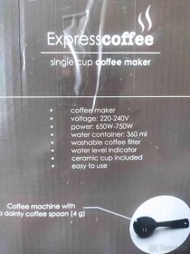 Překapávací kávovar Expresscoffe novy - 2